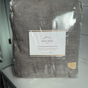 Pottery Barn Cream and Brown Drape